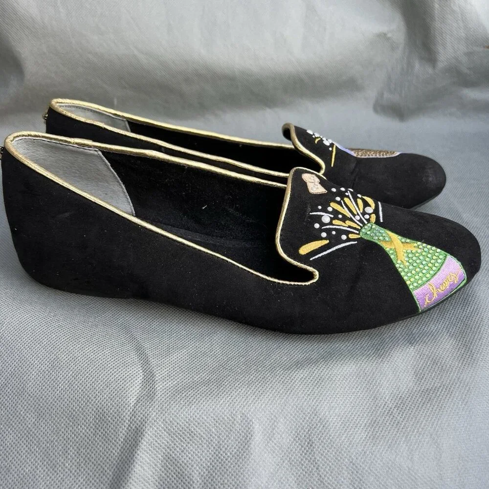 J.Renee Black and Gold Women's Shoes - Picture 3 of 8